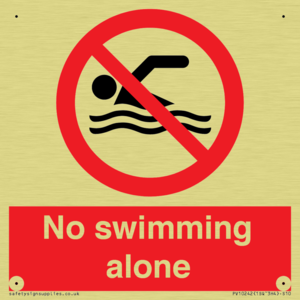 No swimming alone